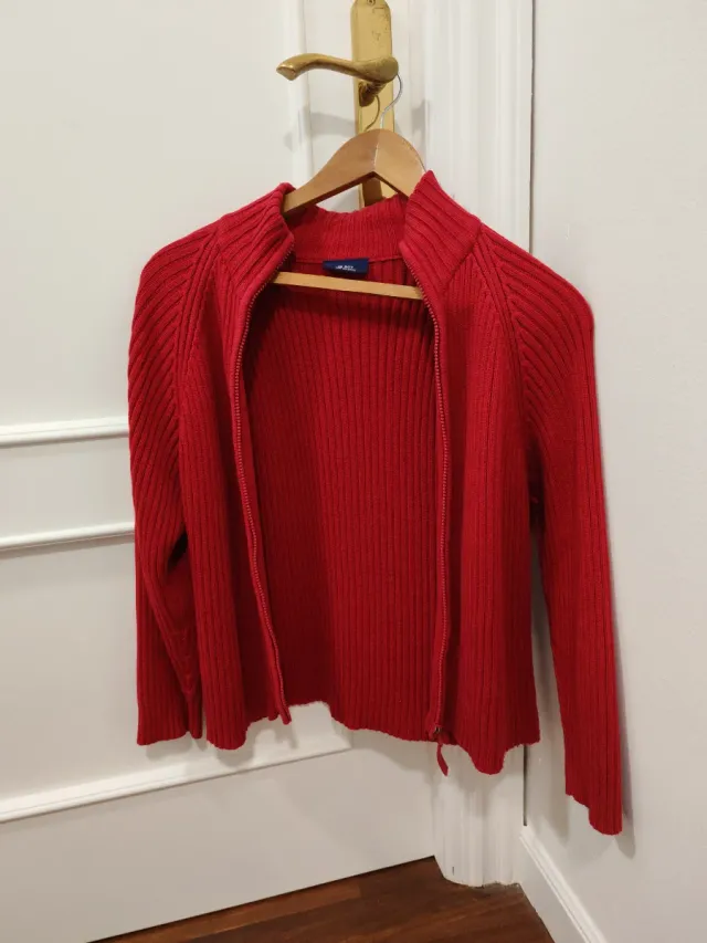 Chaqueta niño roja cremallera niño T12