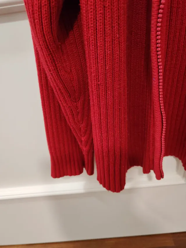 Chaqueta niño roja cremallera niño T12