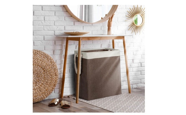 Cesto Ropa COSYLAND 65L Beige/Marrón