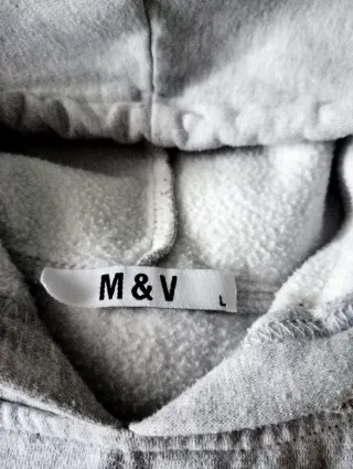 Felpa con cappuccio M&V Cute Bear Grigia L