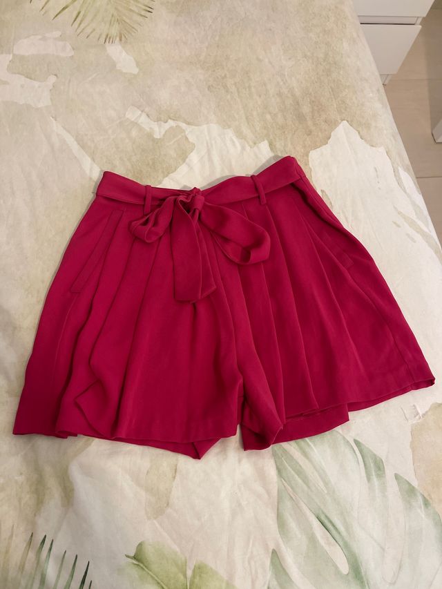 Shorts fucsia Zara fluido T.XS