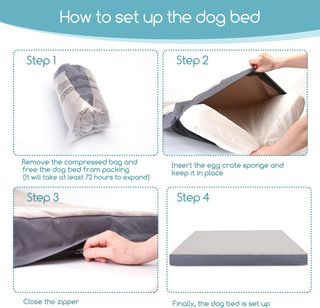 Cama para perros Nobleza, tamaño L, 90x70x8 cm
