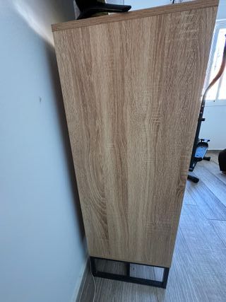Cajonera dormitorio madera y metal