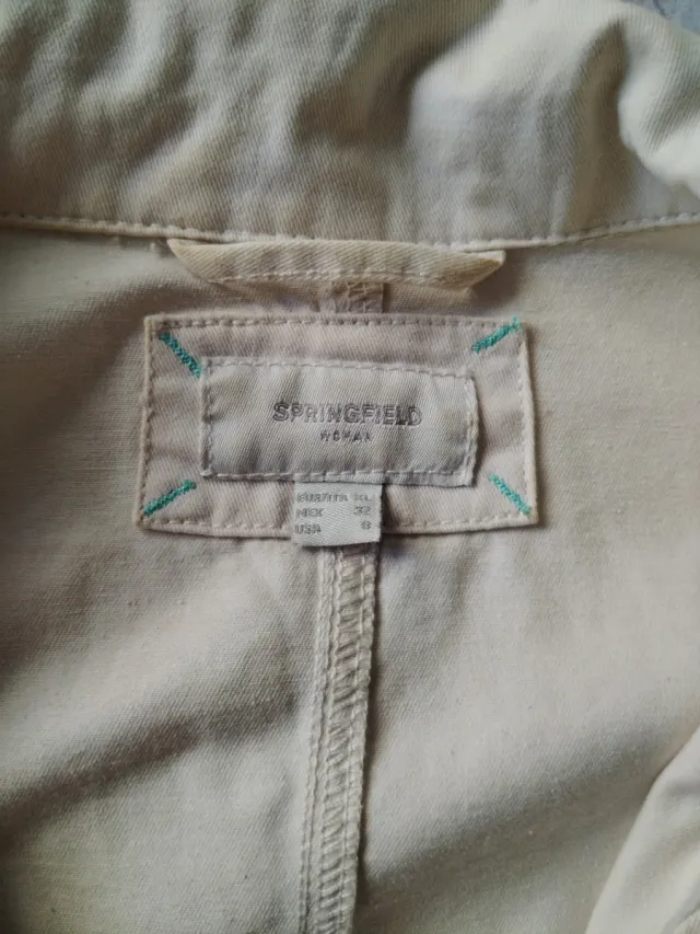 Cazadora Springfield beige con encaje