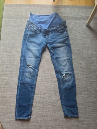 Pantalón vaquero premamá talla 38 slim