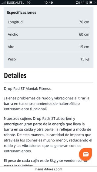 Pareja Drop Pads CrossFit/Halterofilia