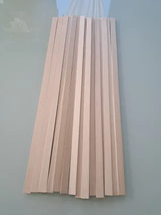 19 Listones Finos de Madera Natural