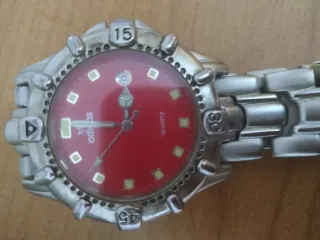 Reloj Adidas Hombre Rojo y Plateado