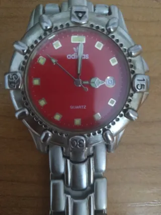 Reloj Adidas Hombre Rojo y Plateado