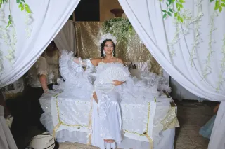 Vestido denovia gitana con complementos Anaís pisa