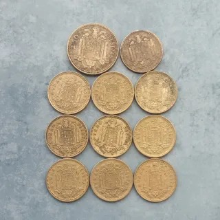 11 Pesetas antiguas de Fco. Franco