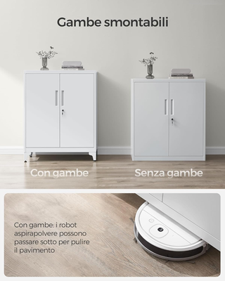 Armadietto in Metallo, Mobiletto Multiuso, Armadio