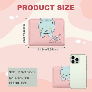 Cartera de Mujer corta PU con cierre y monedero