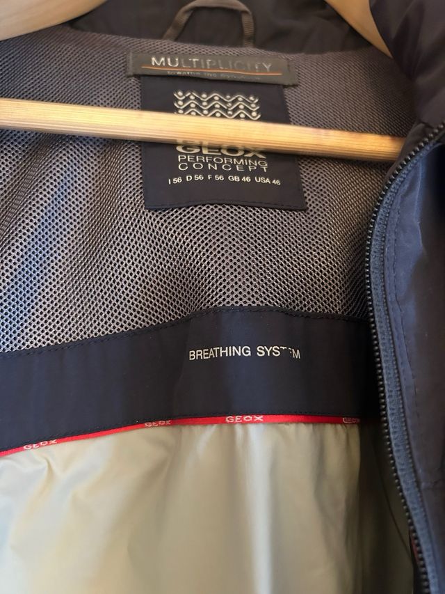 Cazadora Geox Hombre Azul Marino Repelente Agua