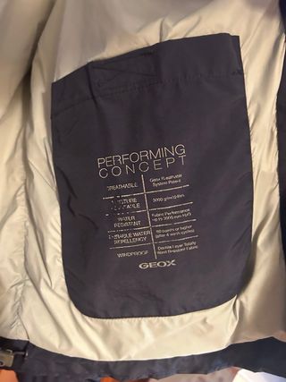 Cazadora Geox Hombre Azul Marino Repelente Agua