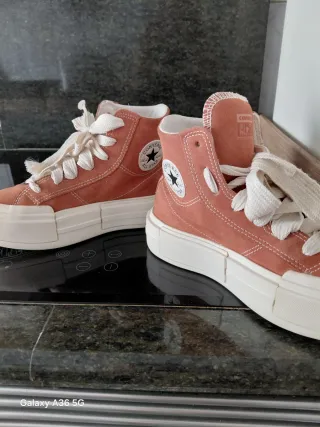 Zapatillas Converse Altas Rosa Talla 37