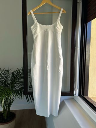 Vestido midi blanco