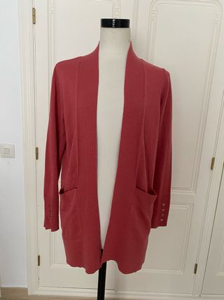 Cárdigan vintage rosa viejo