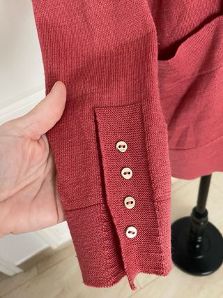 Cárdigan vintage rosa viejo