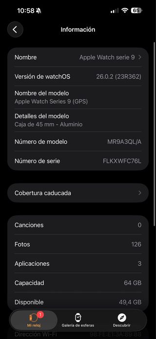 Apple Watch Series 9 45mm Azul Marino