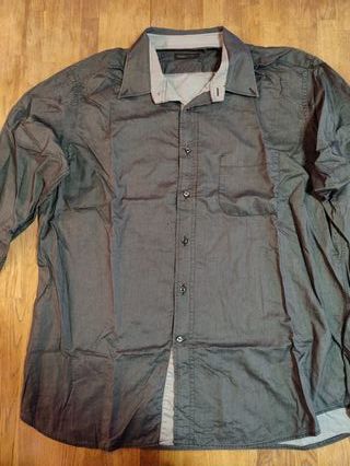 Camicia uomo Grimaldi cotone grigio scuro XXL