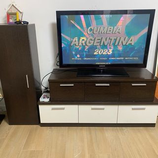 Mueble TV  Marrón y Blanco