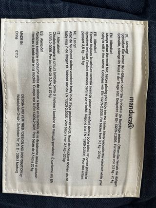 Portabebés Manduca azul