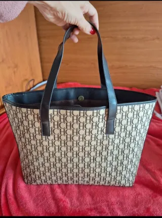 Bolso Tote Carolina Herrera CH Beige/Marrón
