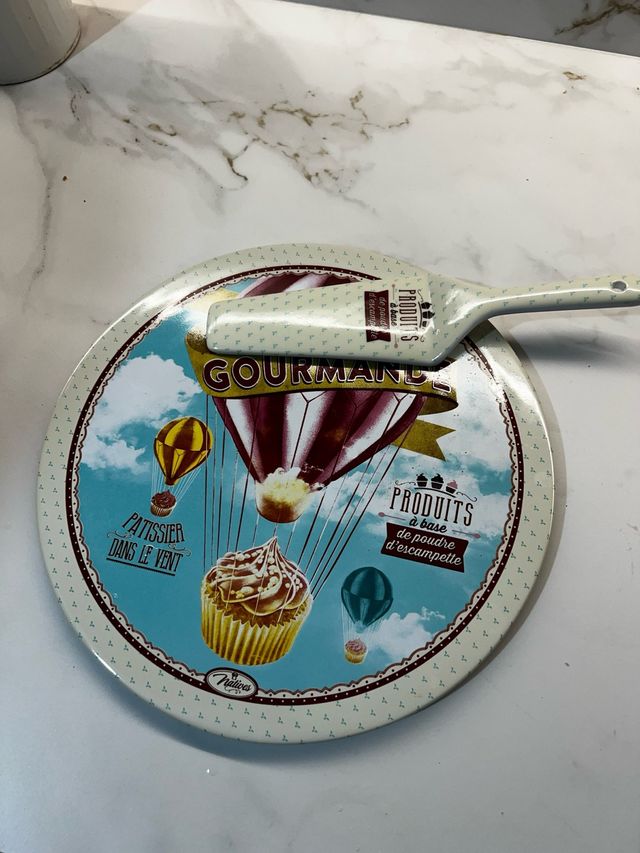 Plato para tarta Gourmand con pala