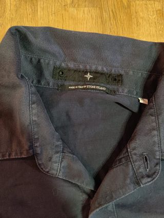 Camicia Stone Island Uomo Blu Cotone XL