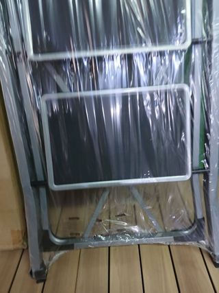 SONGMICS Escalera Tijera Escalera con 3 Peldaños