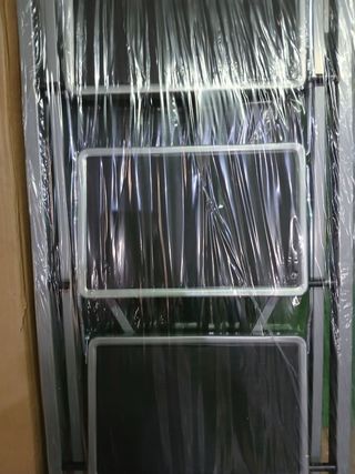 SONGMICS Escalera Tijera Escalera con 3 Peldaños