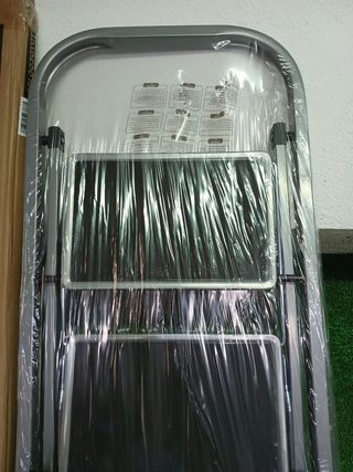 SONGMICS Escalera Tijera Escalera con 3 Peldaños