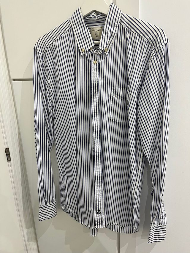 Camisa Scalpers Rayas Azul Talla L