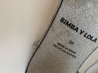 Tacones Bimba y Lola Glitter Plata Talla 36