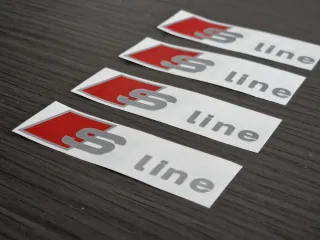 Audi S Line Pegatinas Metal 4 Unidades