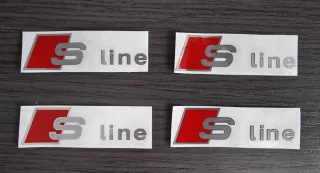 Audi S Line Pegatinas Metal 4 Unidades