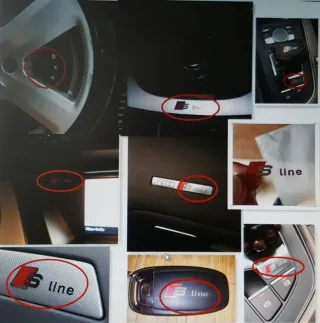 Audi S Line Pegatinas Metal 4 Unidades