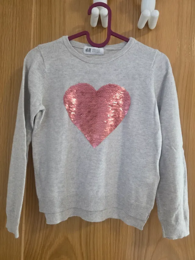Jersey H&M Corazón Lentejuelas T 4-6