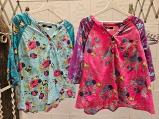 2 Blusas Algodón Estampadas