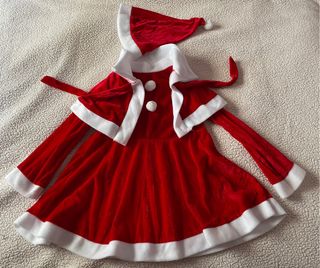 Traje Noel con capa y gorro talla 5-6 años