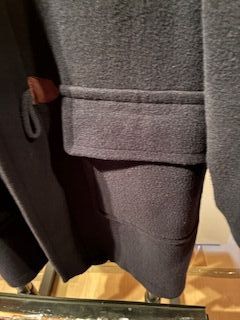 Trenca Lana y Cachemira Azul Marino