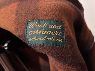 Trenca Lana y Cachemira Azul Marino