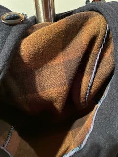 Trenca Lana y Cachemira Azul Marino