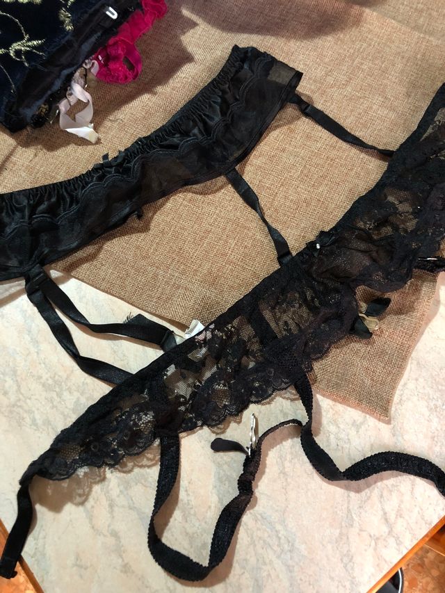 Set 3 Reggicalze Vintage Nero XS