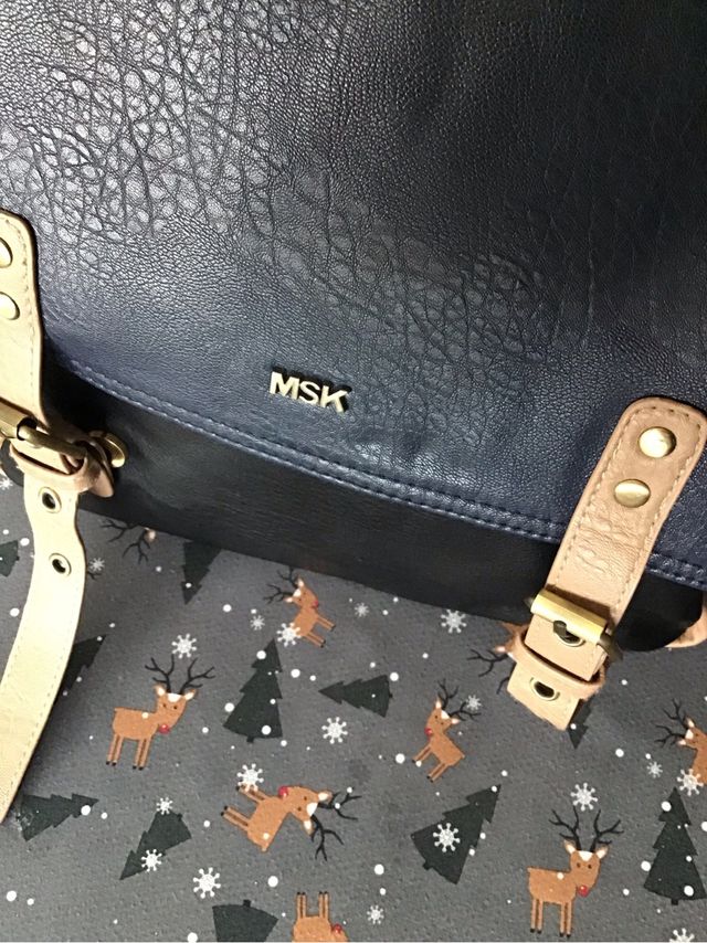 Mochila Misako azul y marrón