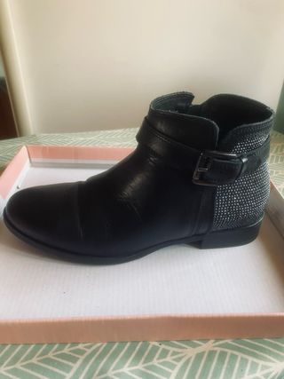 Stivaletti neri con strass donna