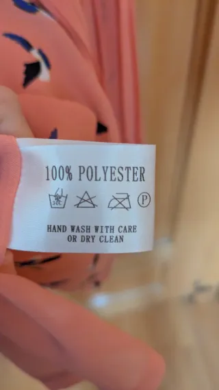 Vestido Papel Plane salmón pajaritos