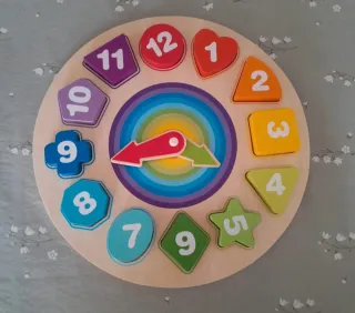 Puzzle Reloj Madera Educativo