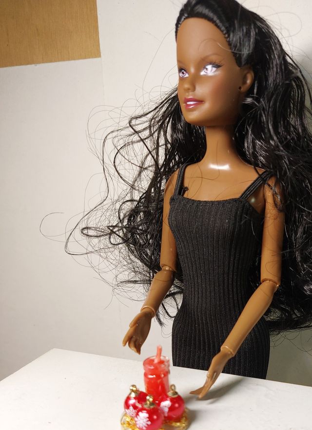 Centro de velas 1:6 para Barbie hecho a mano